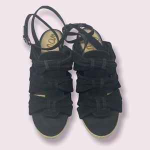 Sam Edelman Wedges with Wrap ankle strap